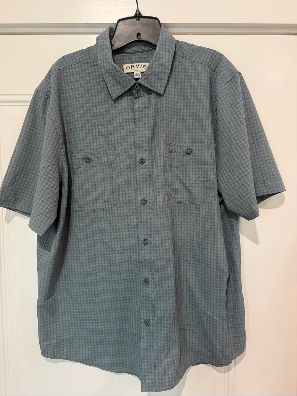 Orvis Short-Sleeve Button-Down Shirt in Slate Blue-Green